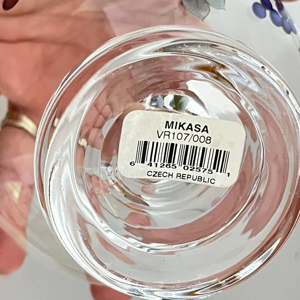 Mikasa Pedestal Bowl Home Decor Garden Harvest VR107/008 Czech Glass